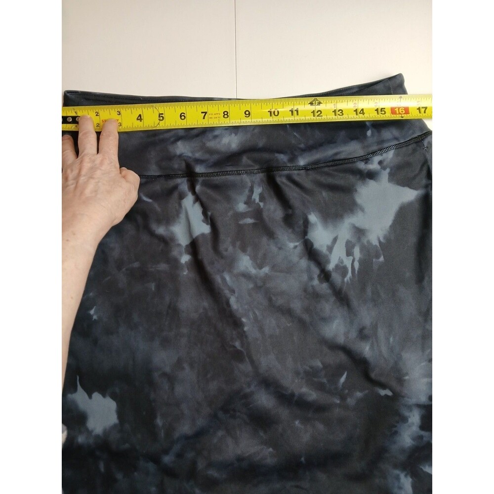 Viddia Athletic Skort Tie Dye Black/Gray Size Large Modest Stretch 19" Length - Picture 9 of 11